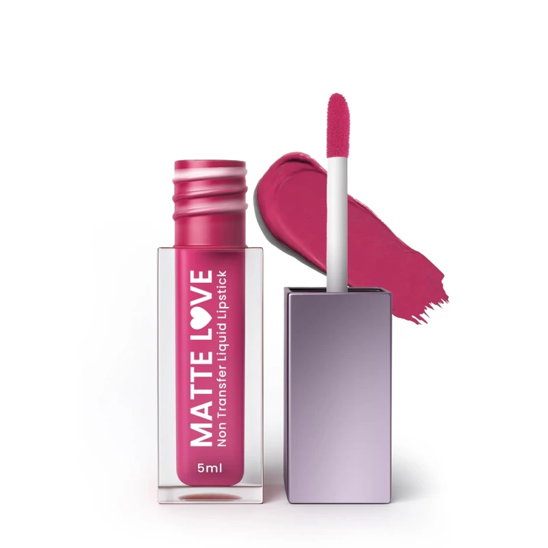 Hilary Rhoda Matte Love Non Transfer Liquid Lipstick | Lightweight & Matte Finish | Waterproof Lipstick for Women | Long Lasting & Non-Drying Lipstick | 5ml (Mouve Pink - Shade 11) thumbnail 2